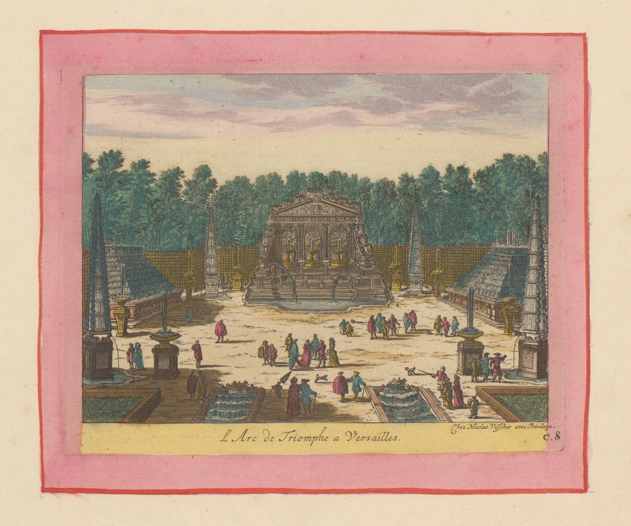 Triumphbogen in den Gärten von Versailles de Willem Swidde