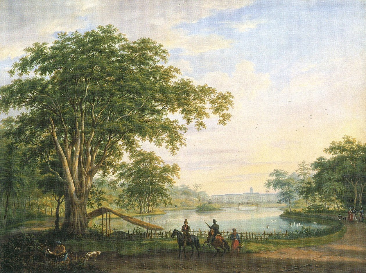 A fachada do jardim do antigo palácio do governador-geral em Buitenzorg de Willem Troost