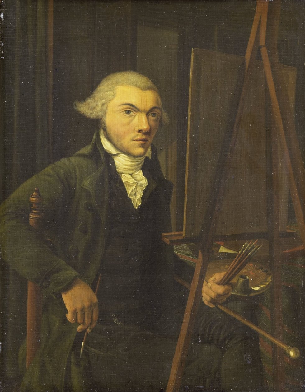 Retrato de um pintor, provavelmente Harmanus Uppink de Willem Uppink