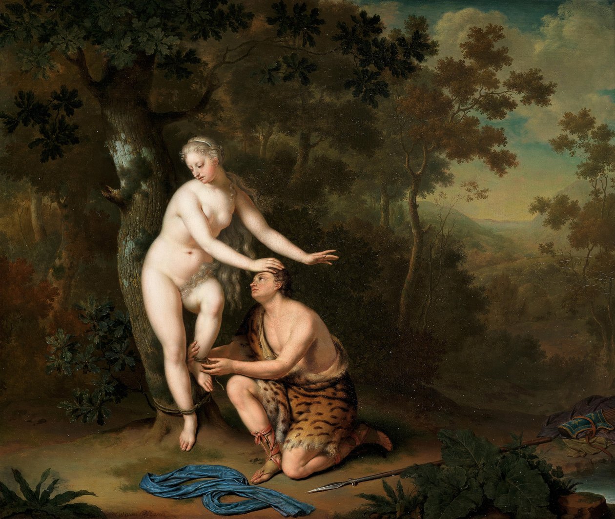 Sylvia libertada por Aminta, 1700. de Willem Van Mieris