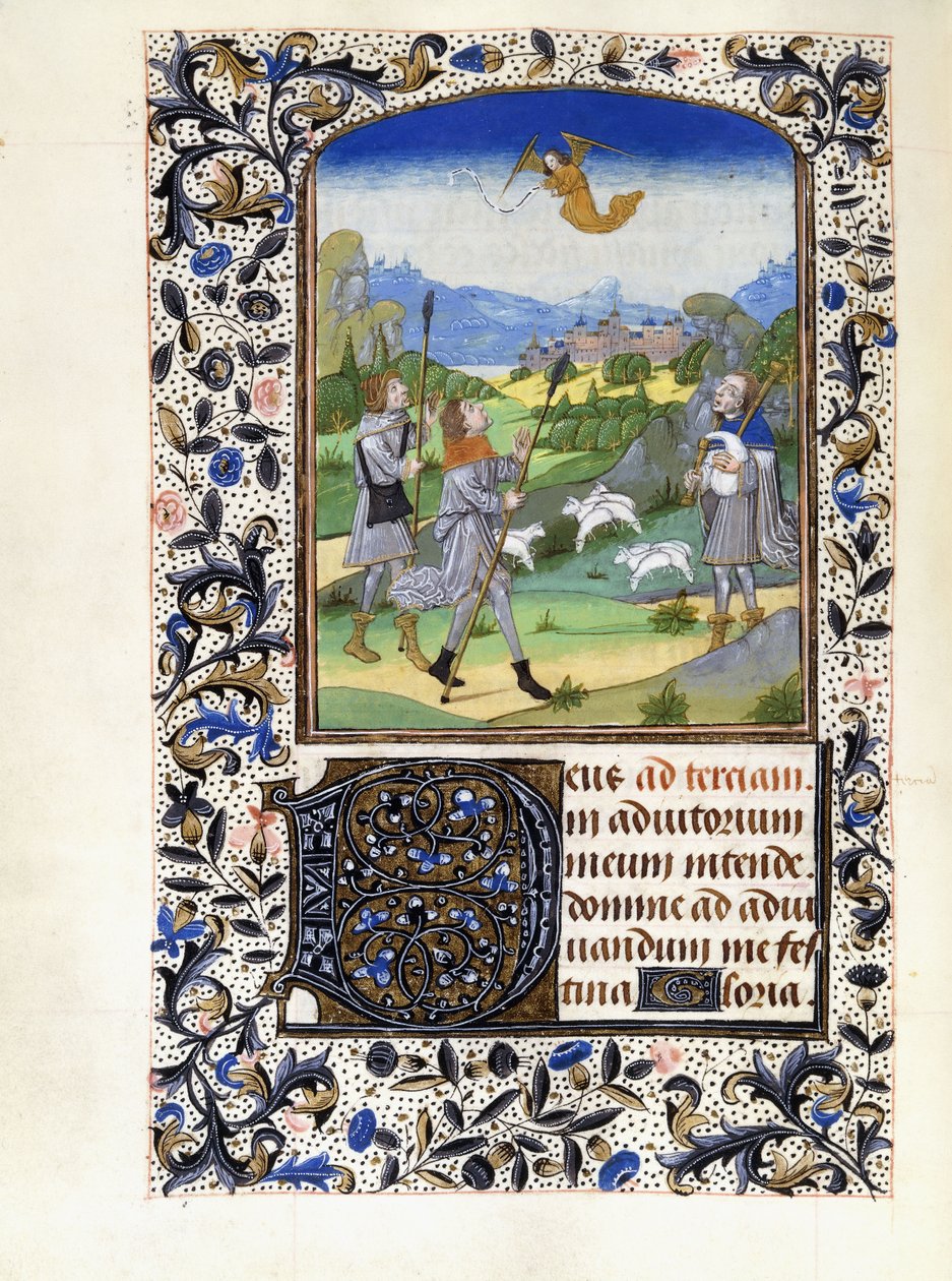 A Anunciação dos Pastores, c.1480 de Willem Vrelant