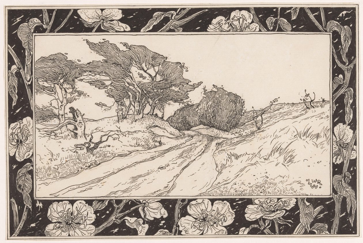 Paisagem de dunas com capim marram de Ludwig Willem Reymert Wenckebach