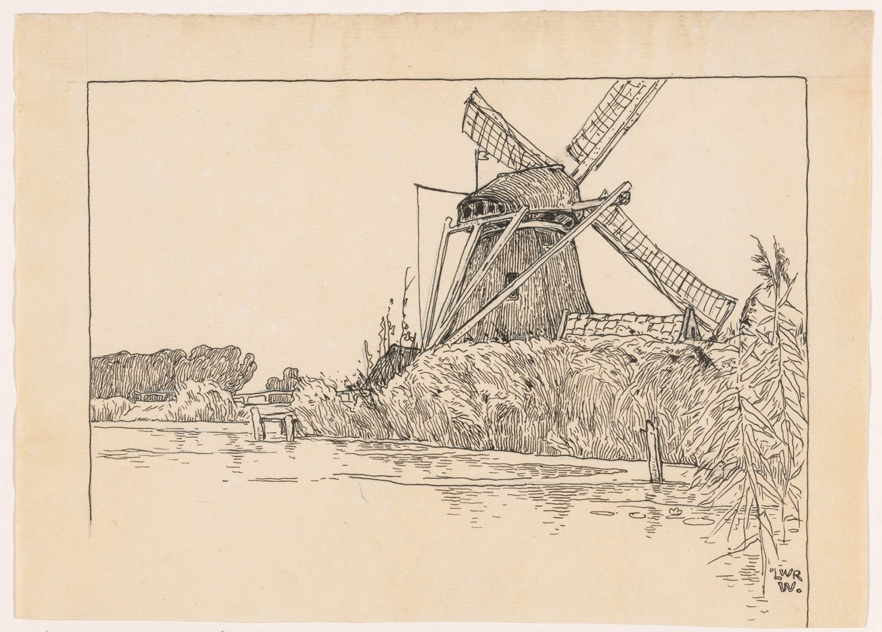 Moinho à beira-mar de Ludwig Willem Reymert Wenckebach
