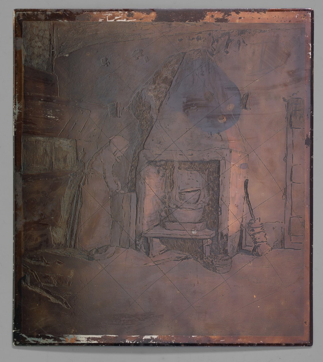 Interior com uma mulher junto à lareira de Willem Witsen (possibly)