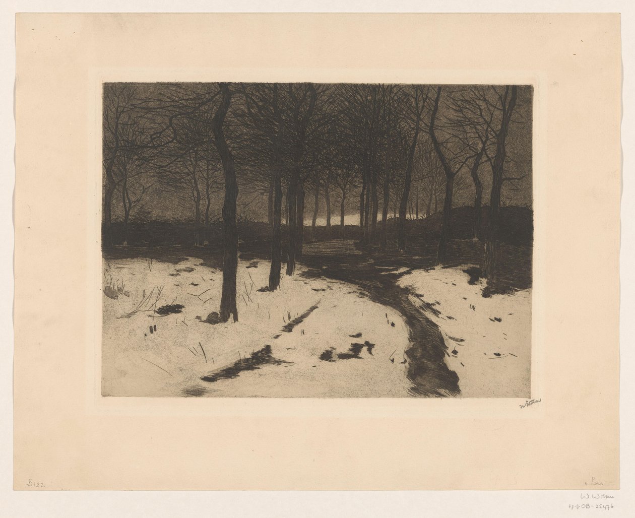 Caminho da floresta em Ewijkshoeve de Willem Witsen (signed by artist)