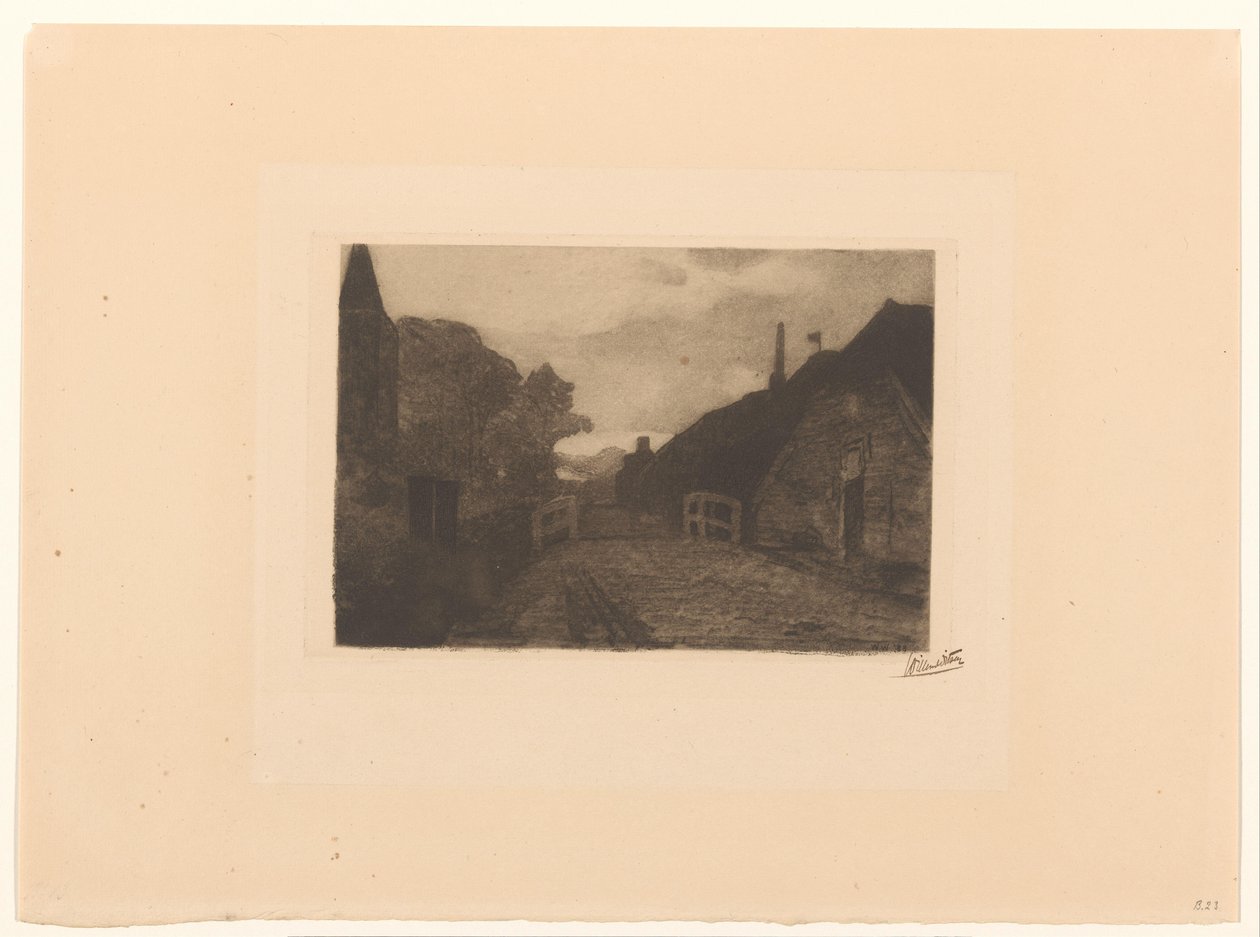 Dorpsweg em Diepenheim de Willem Witsen (signed by artist)