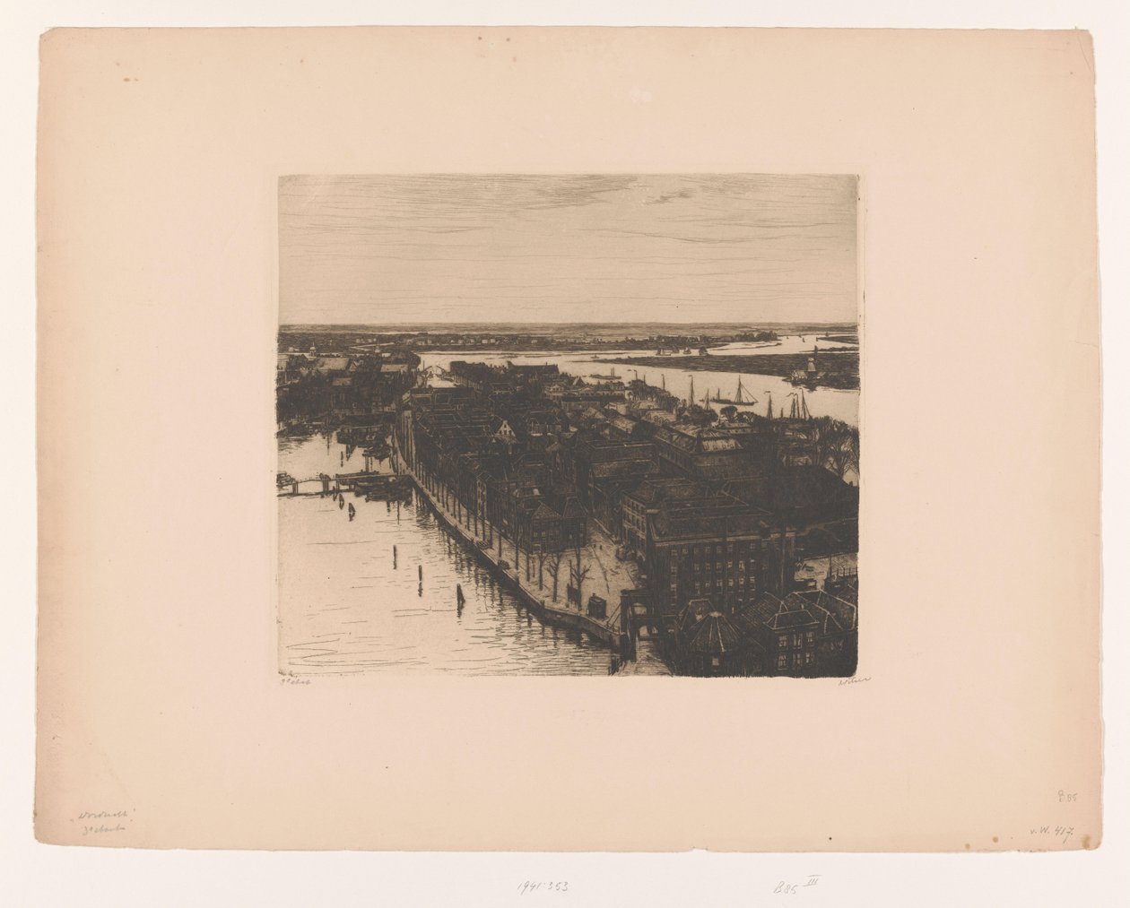 Vista de Dordrecht a partir da torre do Grote Kerk
Harbour, Dordrecht (título original)
Dordrecht I (título original) de Willem Witsen (signed by artist)
