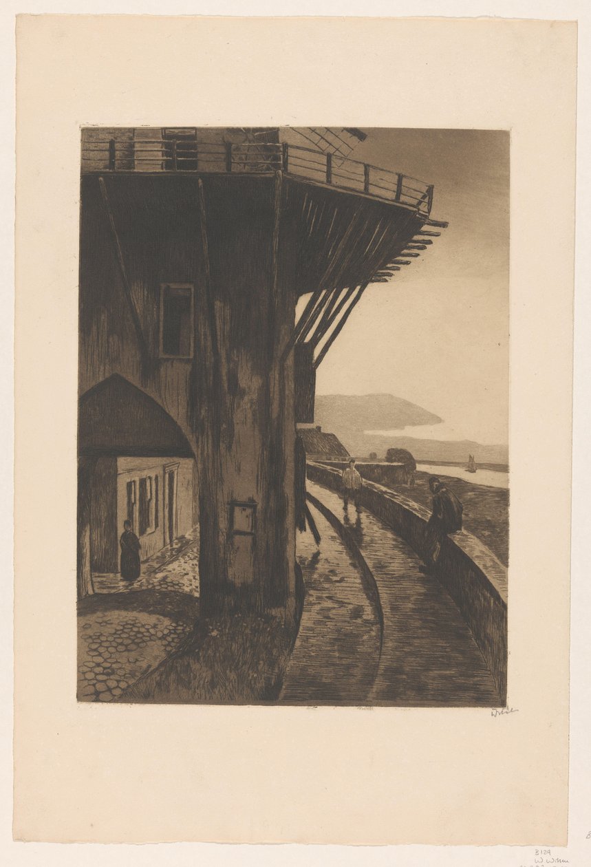 Vista do Molenpoort em Wijk bij Duurstede de Willem Witsen (signed by artist)