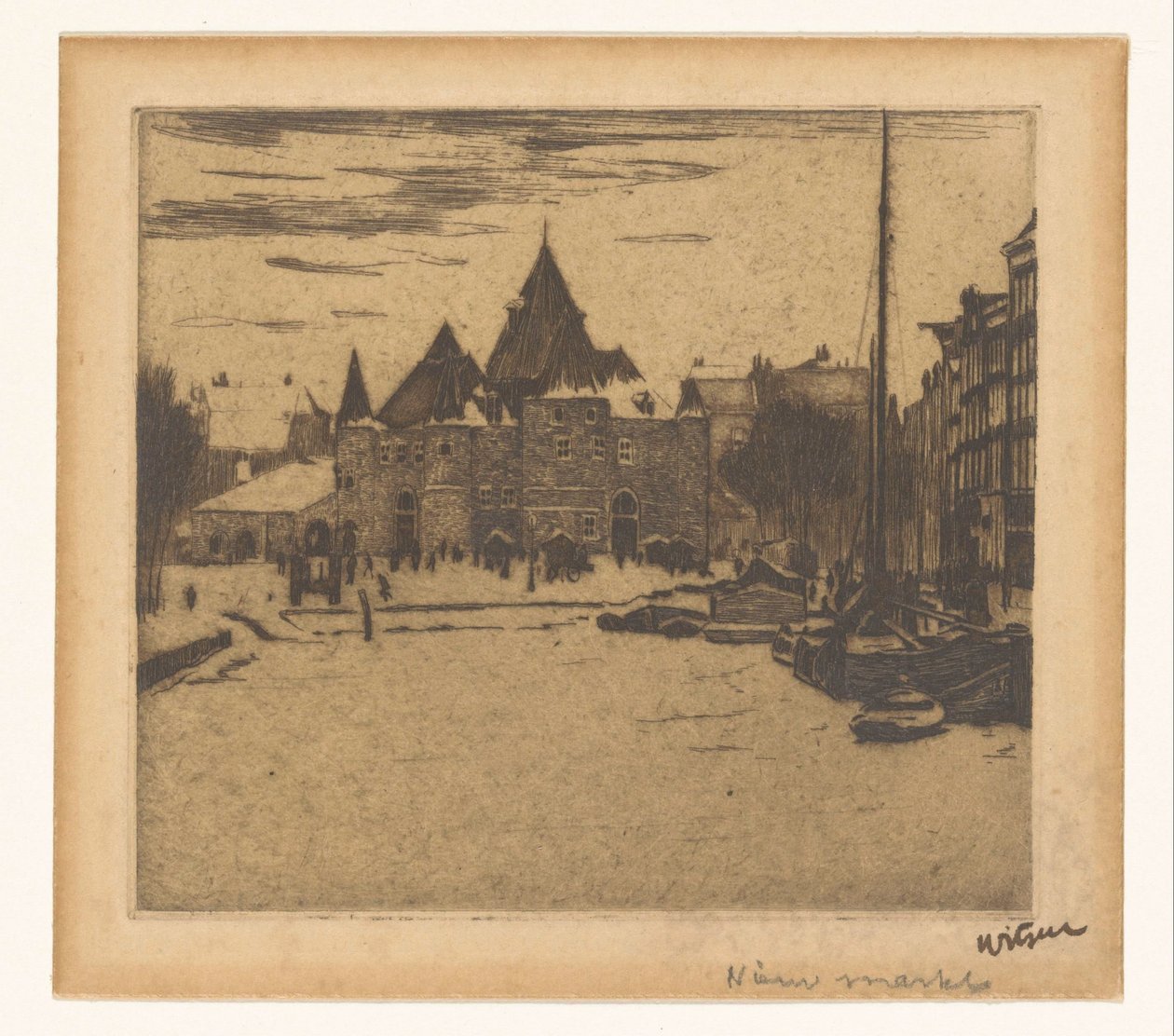 Novo Mercado em Amesterdão
Nieuwmarkt (título sobre o objecto) de Willem Witsen (signed by artist)