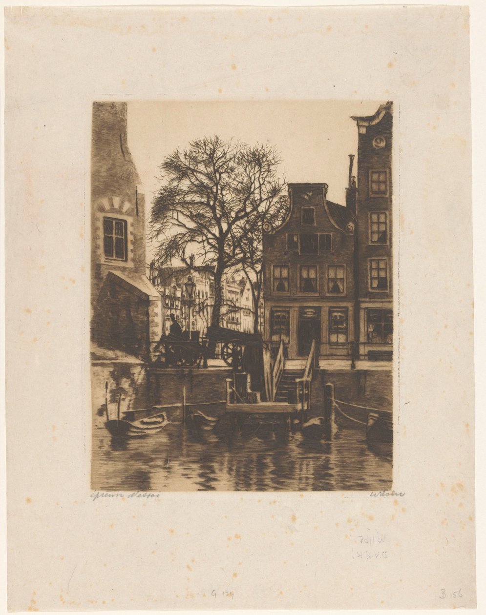 Persuasão no Montelbaanstoren em Amsterdã de Willem Witsen (signed by artist)