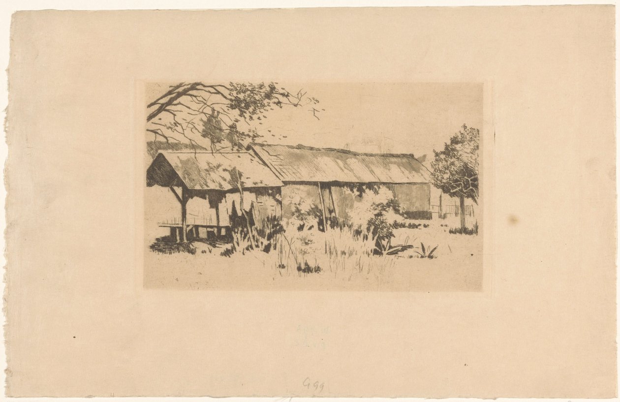 Outbuilding na natureza em Java de Willem Arnoldus Witsen