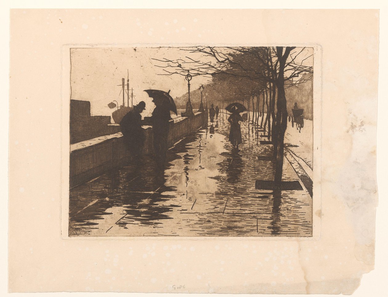 Vista de Victoria Embankment em Londres de Willem Arnoldus Witsen