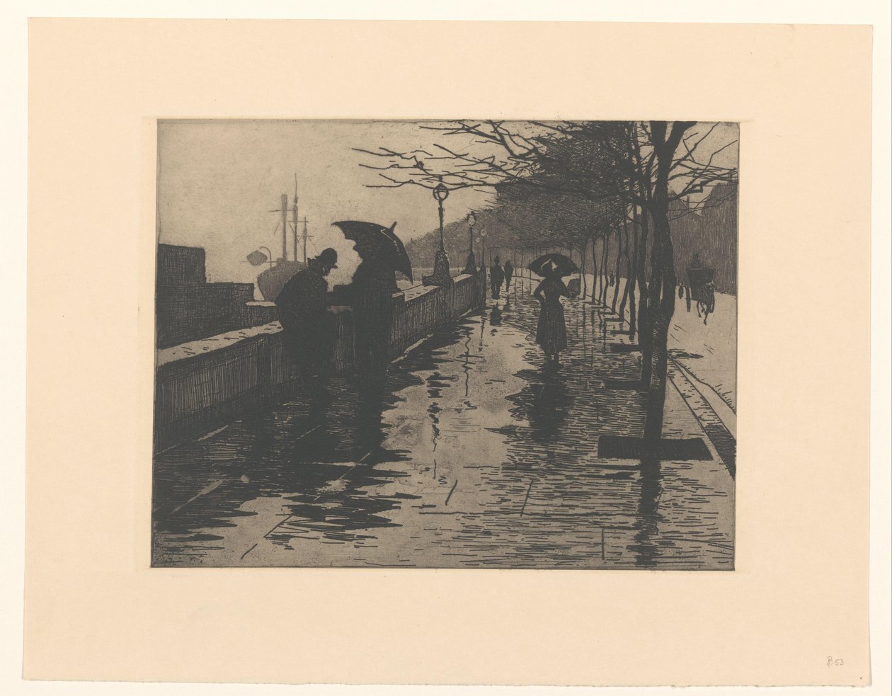 Vista de Victoria Embankment em Londres de Willem Arnoldus Witsen