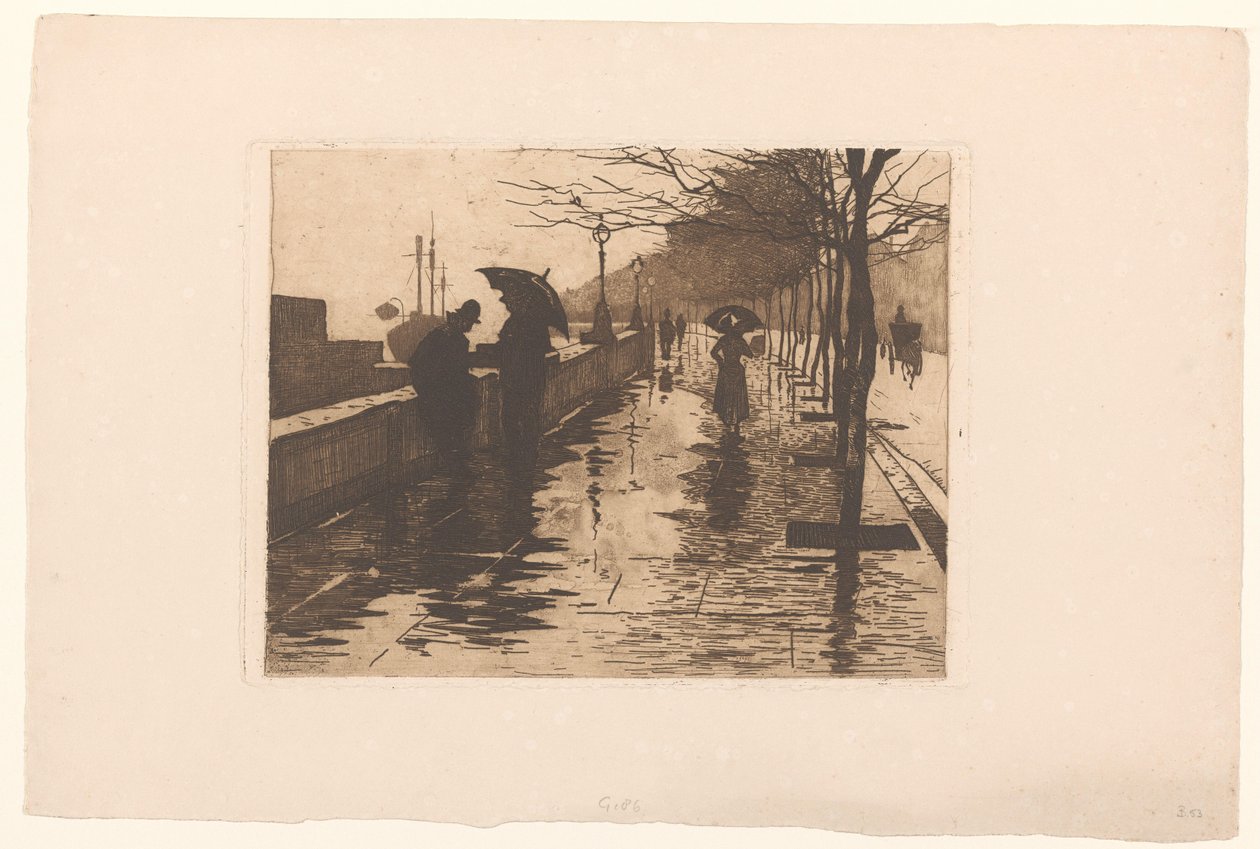 Vista de Victoria Embankment em Londres de Willem Arnoldus Witsen