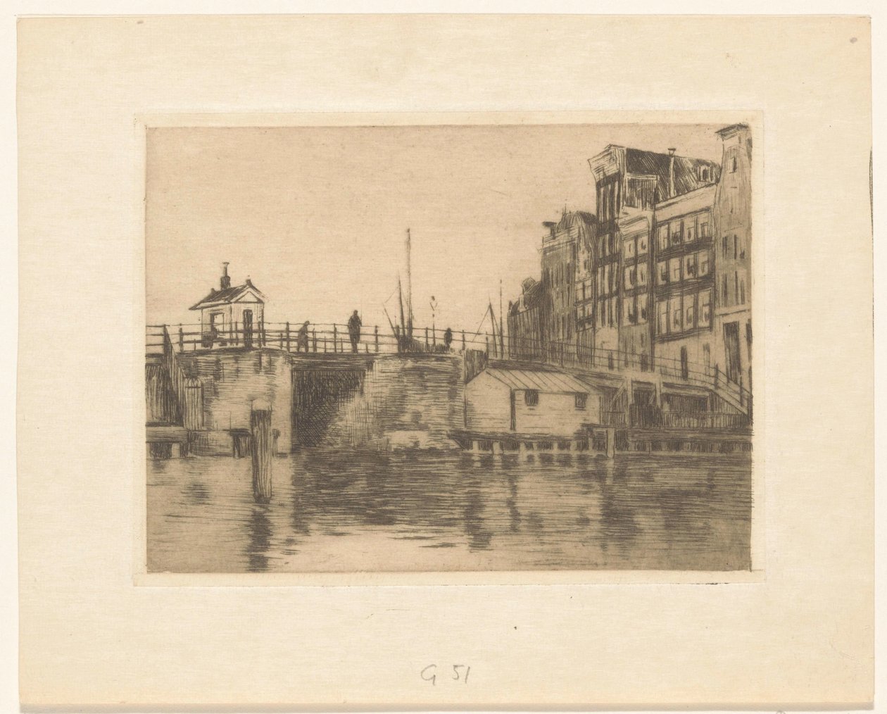Vista do Kraansluis em Amsterdã de Willem Arnoldus Witsen