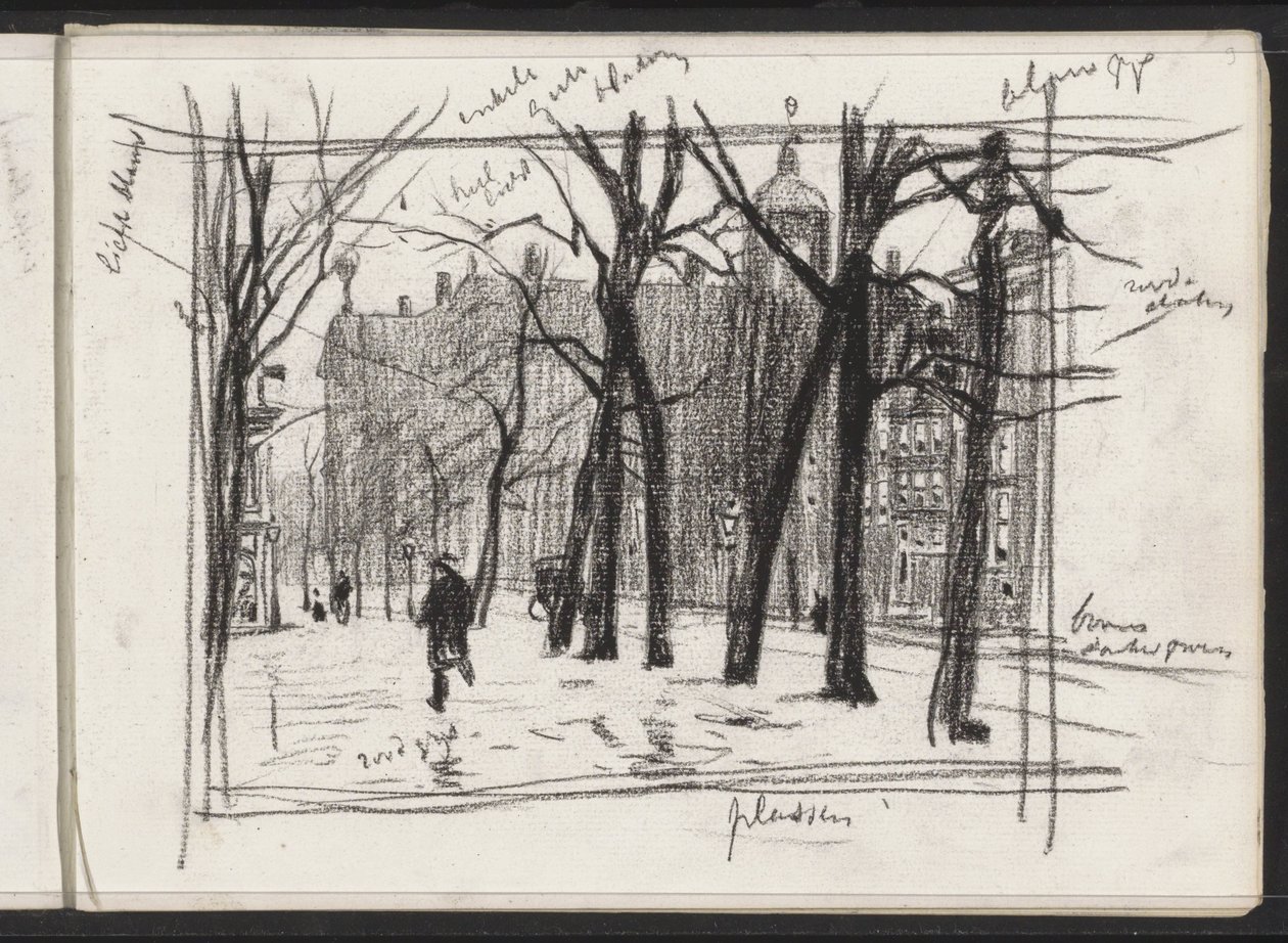 Vista da Nieuwezijds Voorburgwal com o Palácio Real de Willem Witsen