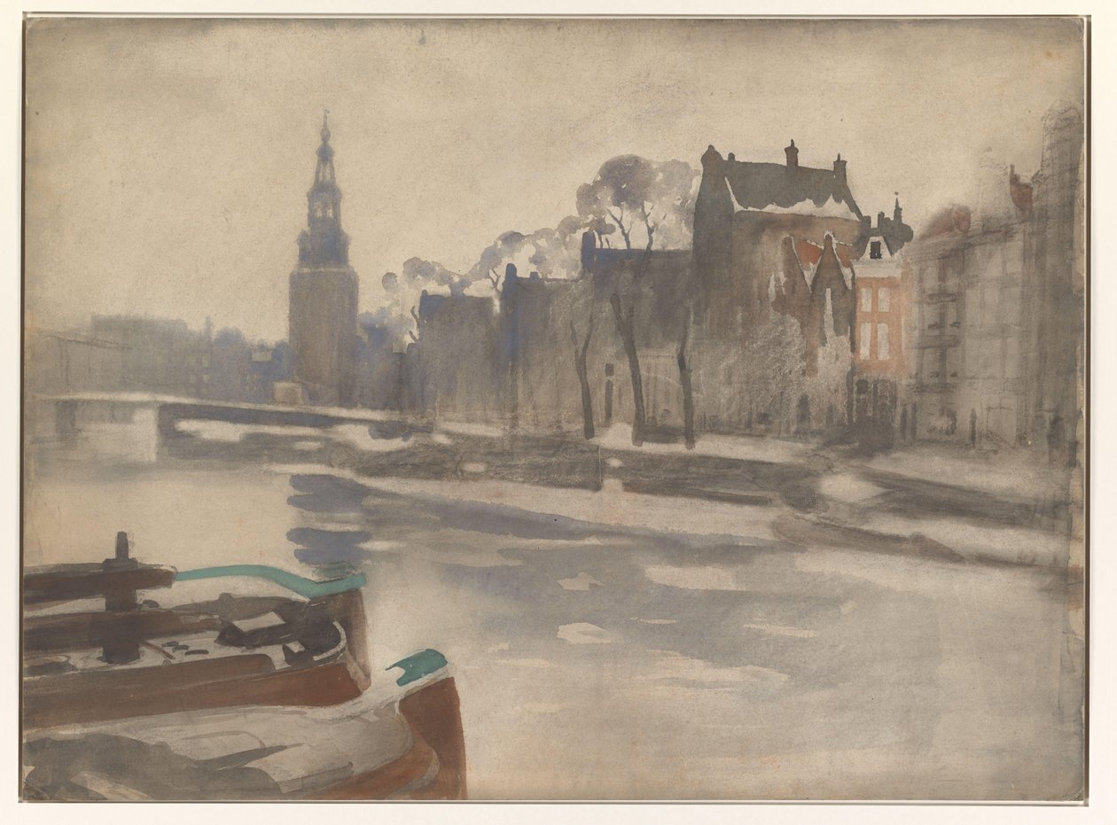 Vista sobre o Oude Schans no Montelbaanstoren de Willem Arnoldus Witsen