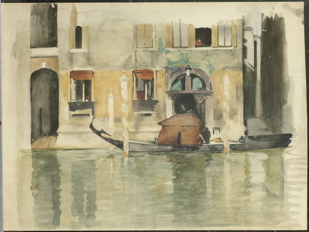 Gôndola em frente de uma casa veneziana de Willem Arnoldus Witsen