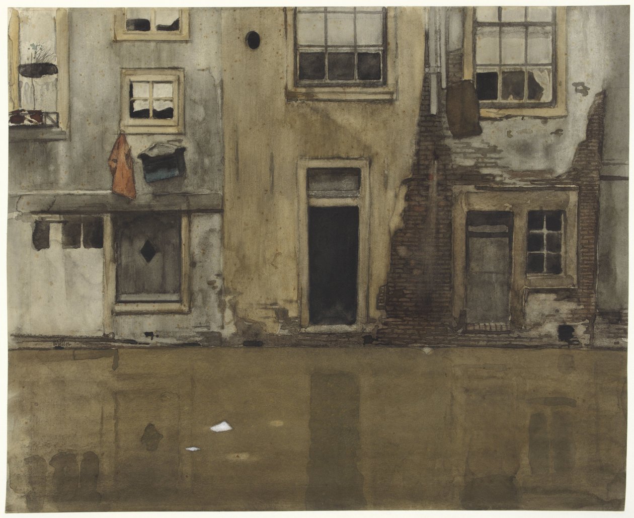 Casas em um canal de Willem Arnoldus Witsen