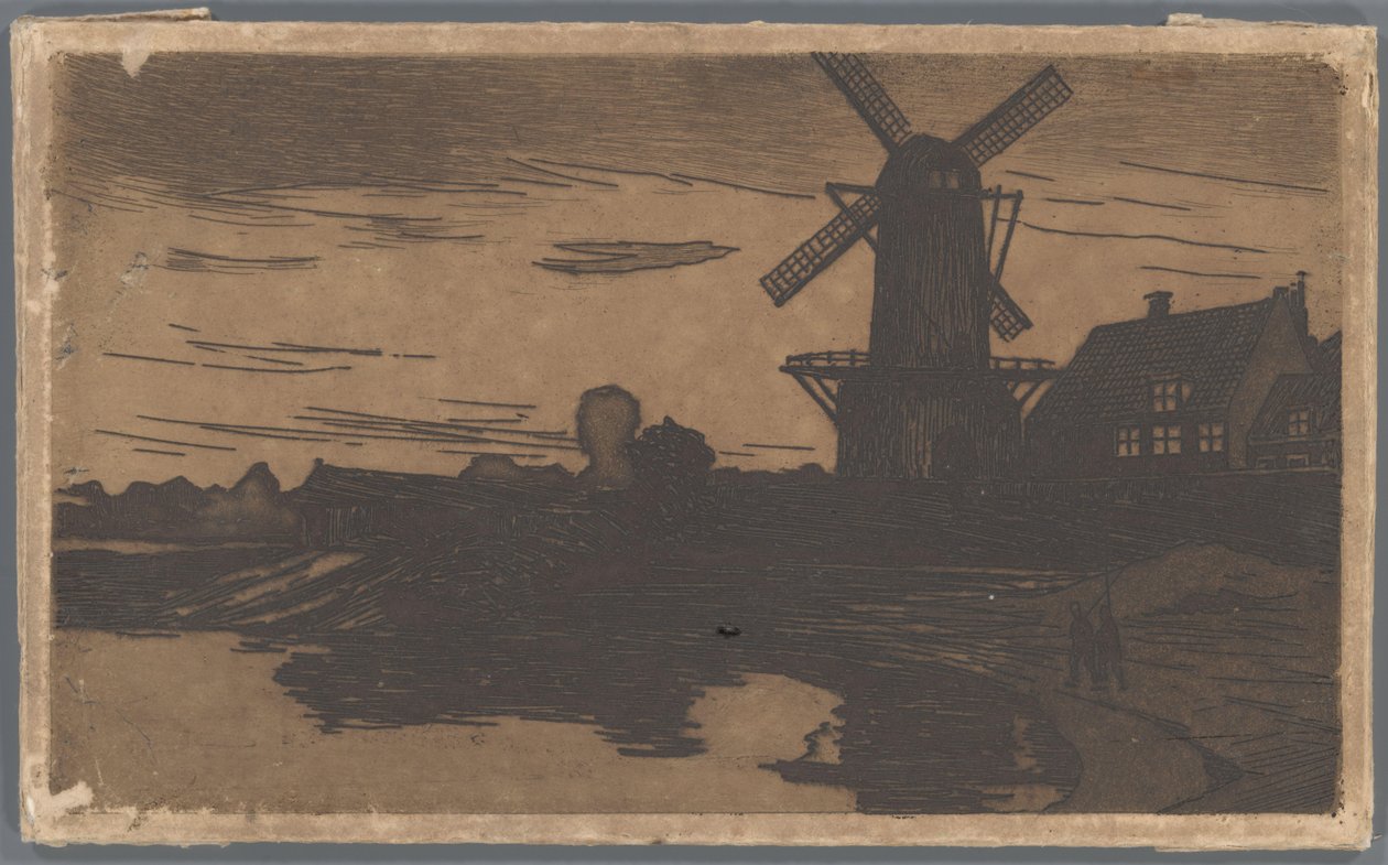 Moinho de vento por água, Wijk bij Duurstede de Willem Arnoldus Witsen