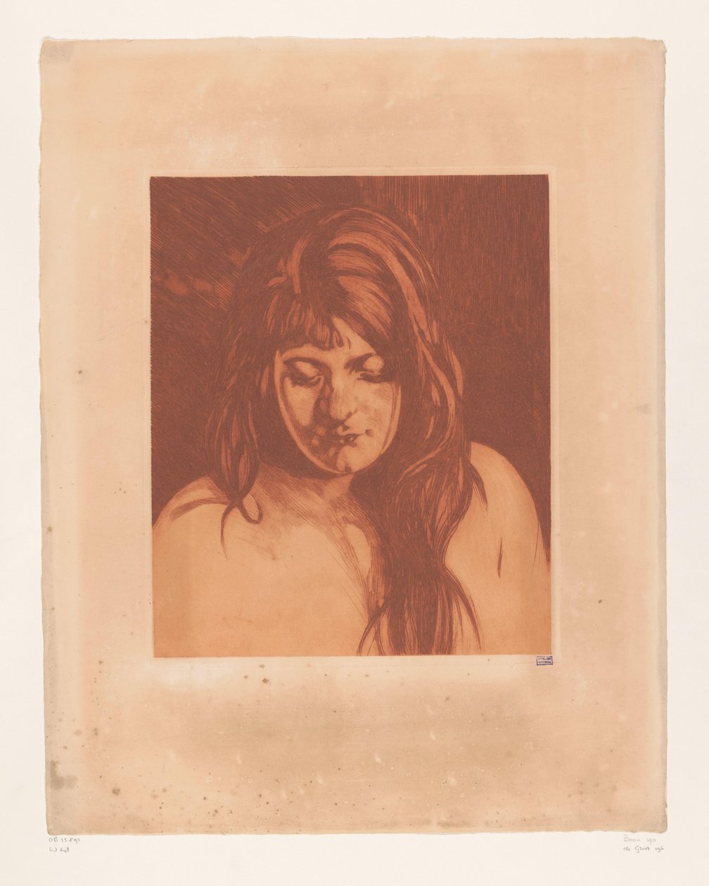 Retrato de uma mulher desconhecida
Cabeça de uma mulher com cabelo solto (título original) de Willem Arnoldus Witsen