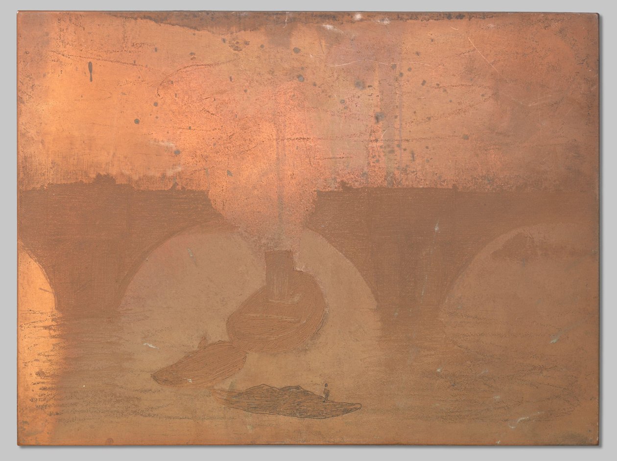 Rebocador para Waterloo Bridge em Londres de Willem Arnoldus Witsen