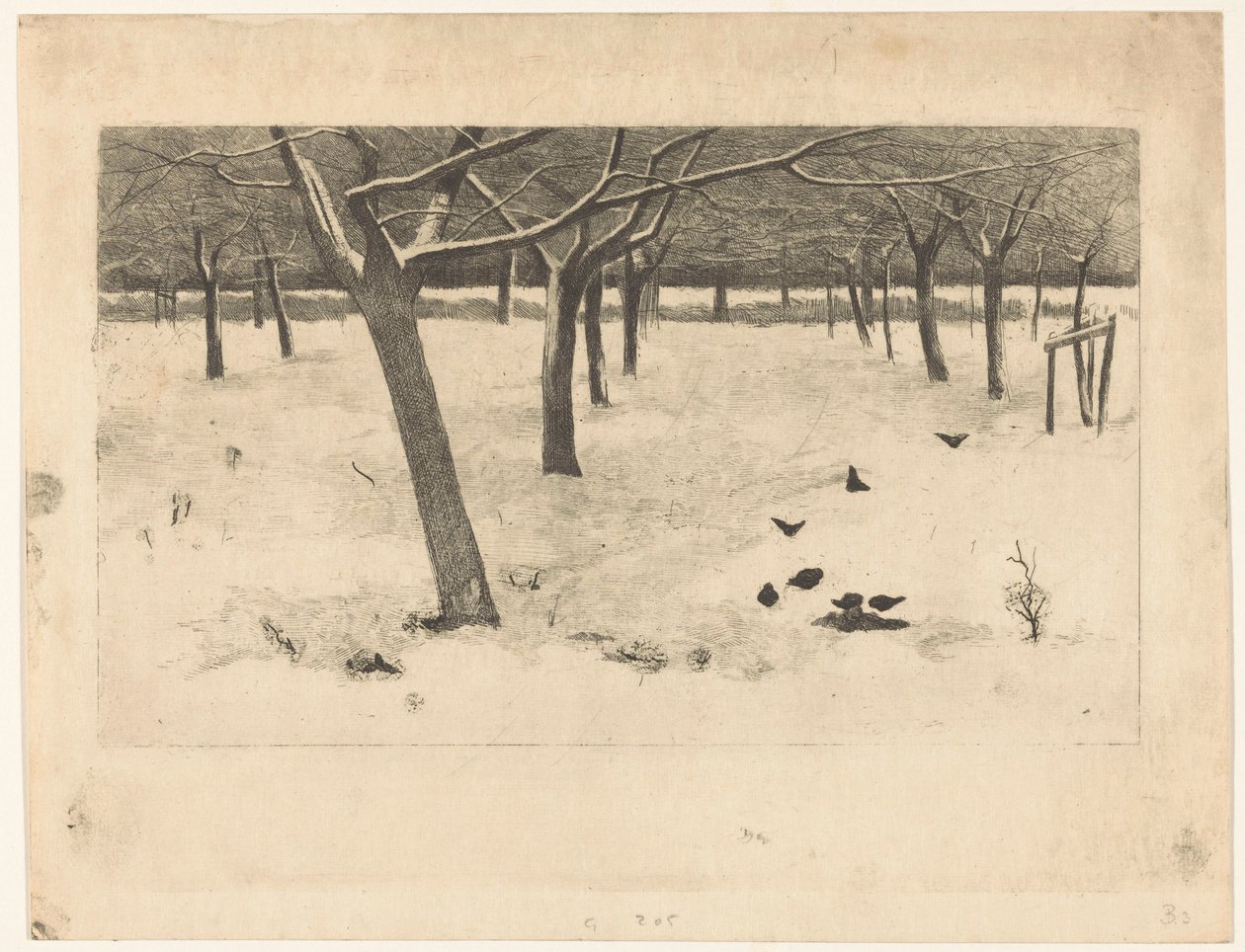 Pomar de Neve com Pássaros de Willem Arnoldus Witsen