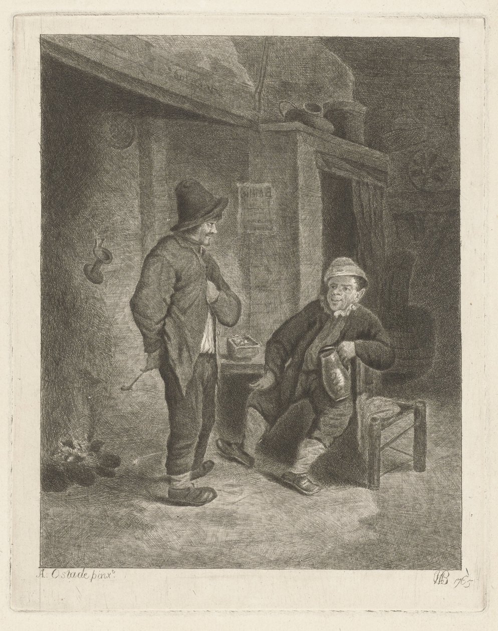 Interior com agricultores de Willem de Bruin
