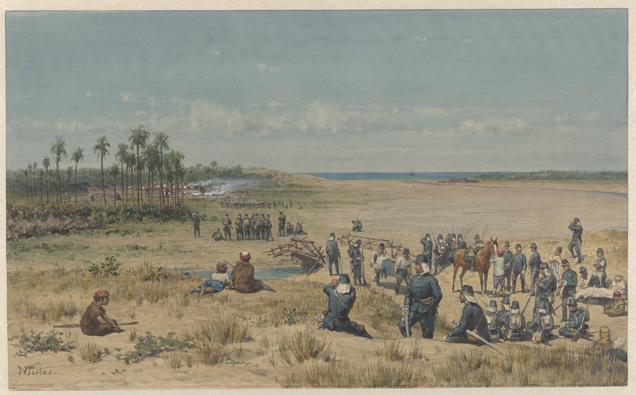 A conquista de Tumulit durante a expedição Samalangan, 26 de agosto de 1877 de Willem de Famars Testas