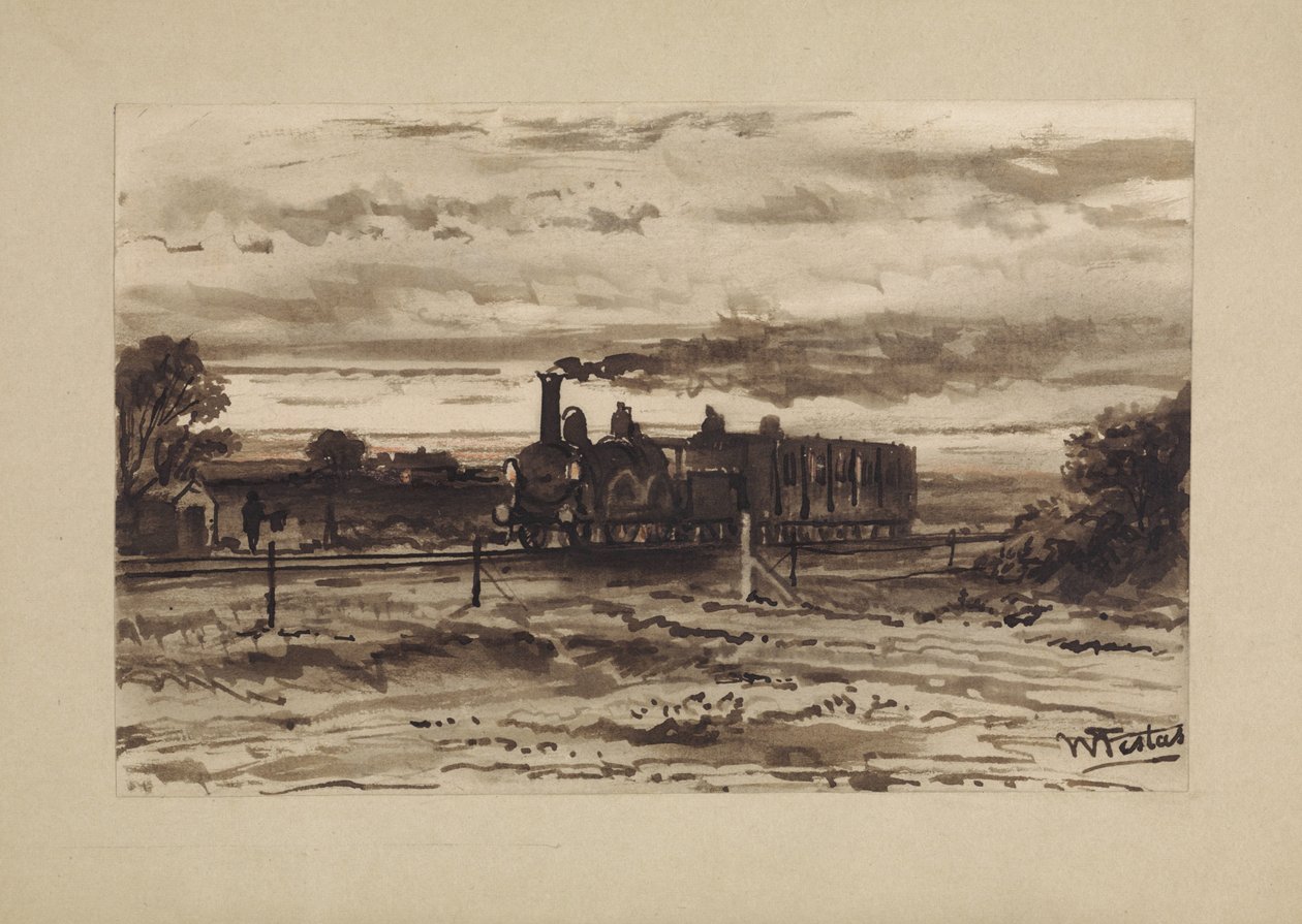 paisagem com trem de Willem de Famars Testas