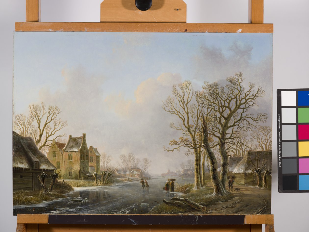 Patinadores Num Rio Congelado, Dordrecht de Willem de Klerk