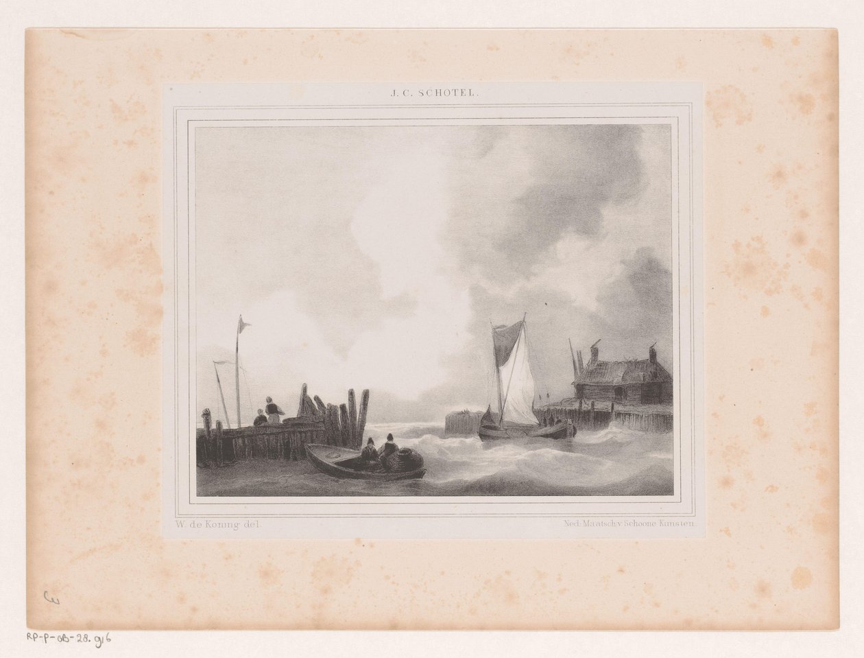 Porto com barcos de Willem de Koning