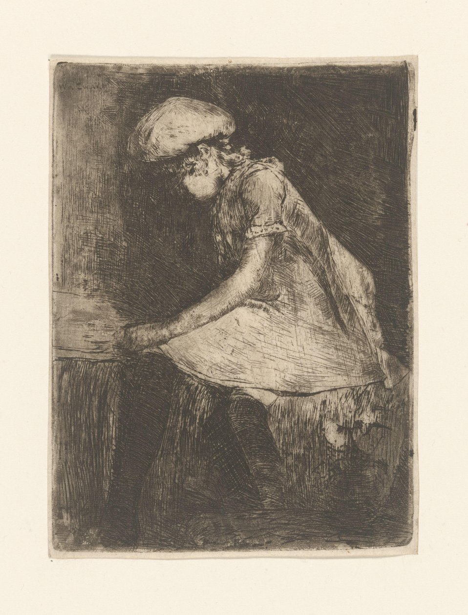 Garota de leitura (no perfil) (título original) de Willem de Zwart (signed by artist)