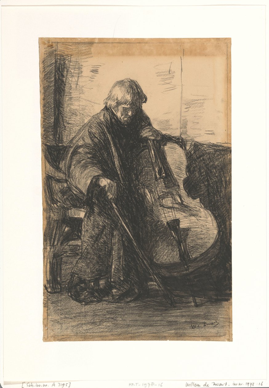 Violoncelista de Willem de Zwart