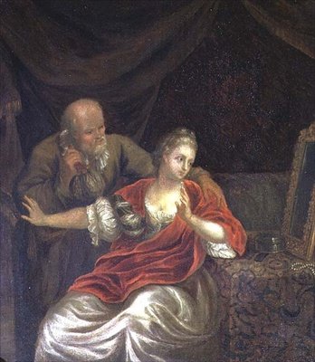 Uma Oferta Rejeitada de Willem van (after) Mieris