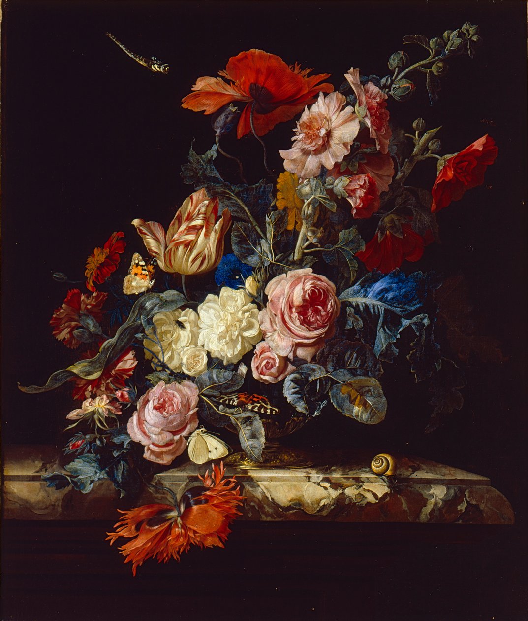 Um Vaso de Flores, 1663 de Willem van Aelst