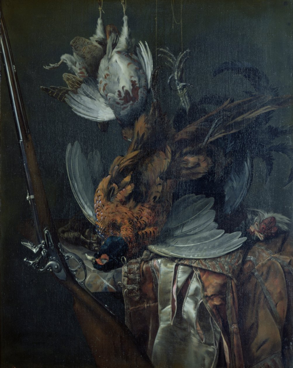 Natureza morta com jogo morto (óleo sobre tela) de Willem van Aelst