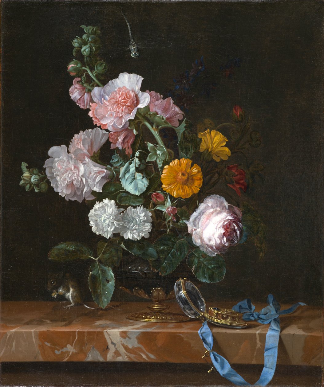 Vanitas Flower Still Life, c.1656-1657 (óleo sobre tela) de Willem van Aelst