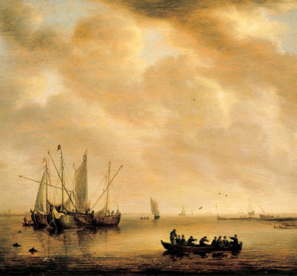"Seascape". Pintura de Willem van Diest (1610-1673) de Willem van Diest