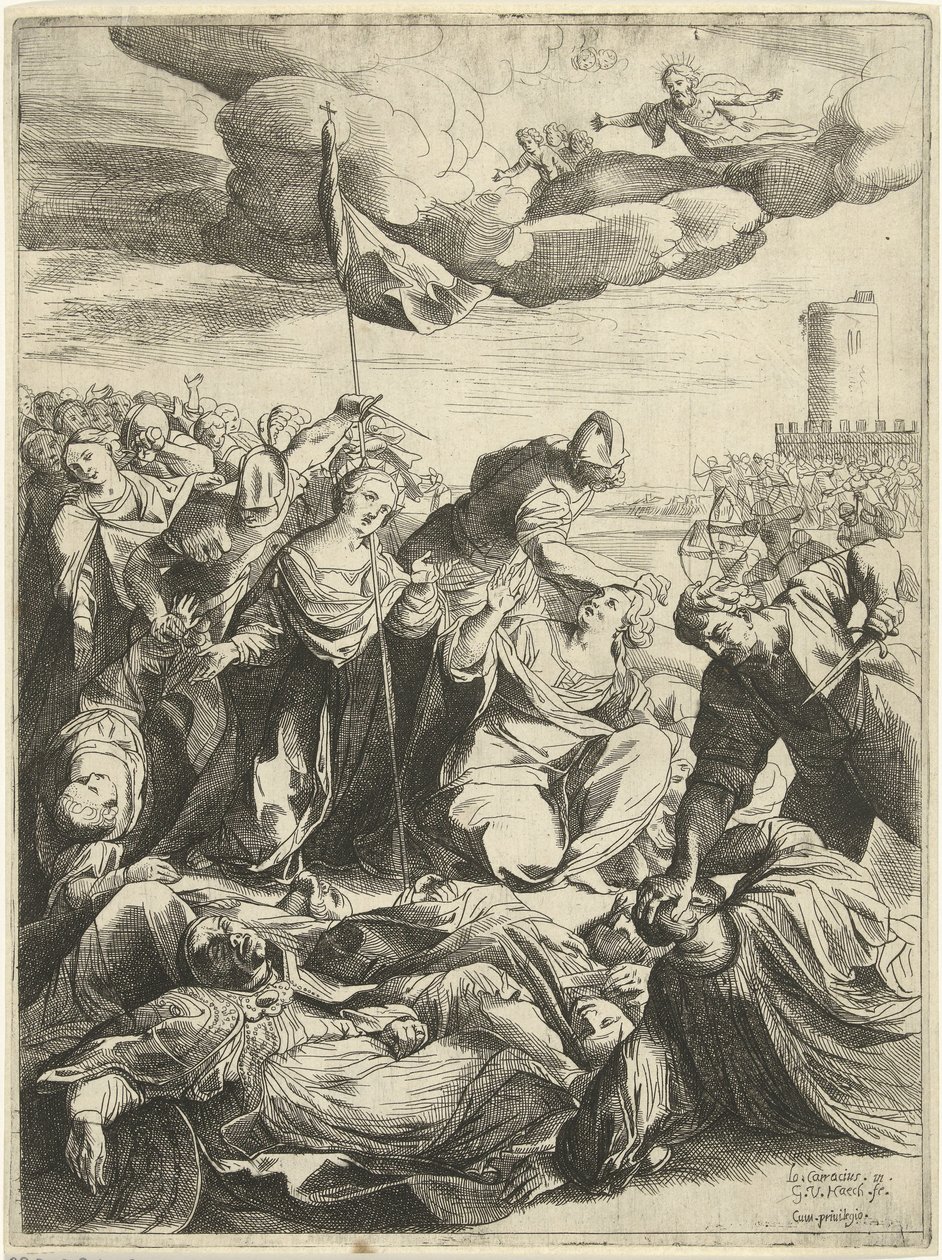 Santa Úrsula sitiada pelos hunos de Willem van Haecht (II)