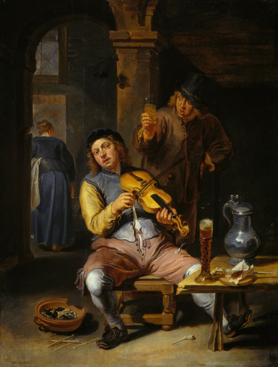 The Blind Fiddler, 1637-1677. de Willem van Herp