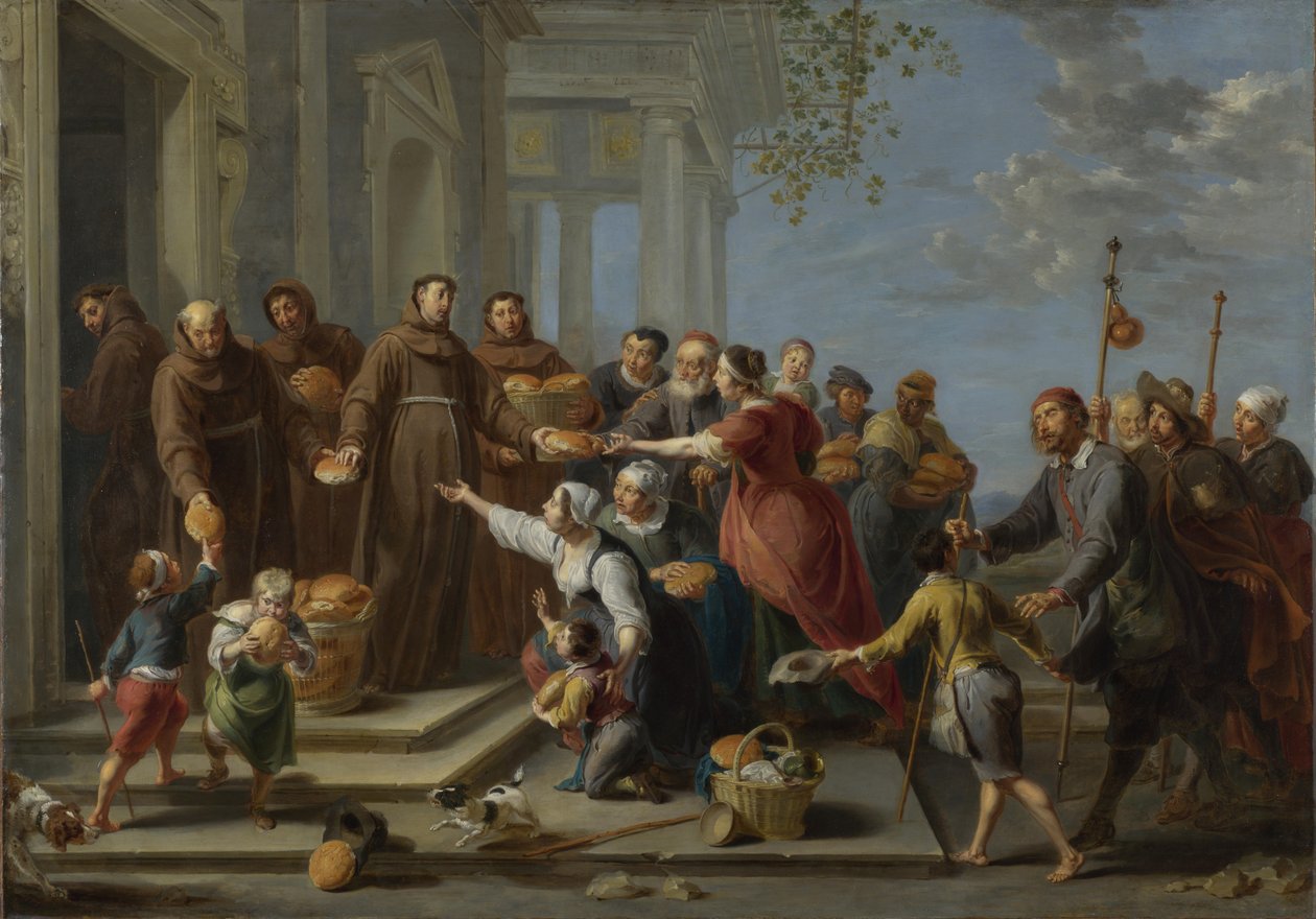Santo Antônio de Pádua distribuindo o Pão, ca. 1662 de Willem van Herp the Elder