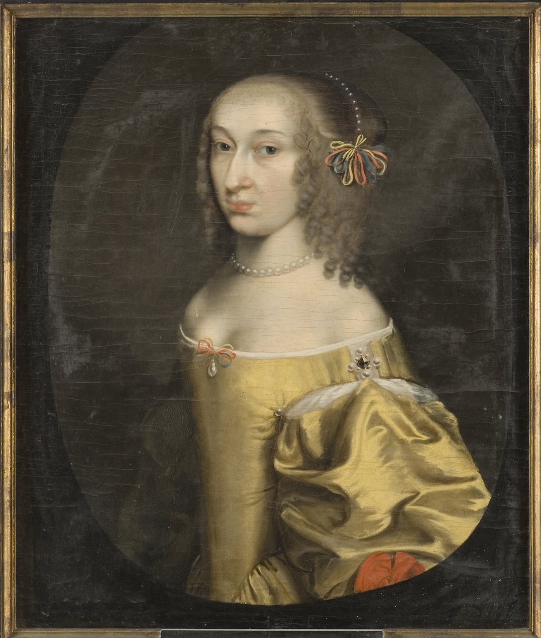 Edwige Sophie de Brandebourg - Retrato de Margravine Hedwig Sophie de Brandenburg (1623-1683), de Honthorst, Willem van (1594-1666). Óleo sobre tela de Willem van Honthorst