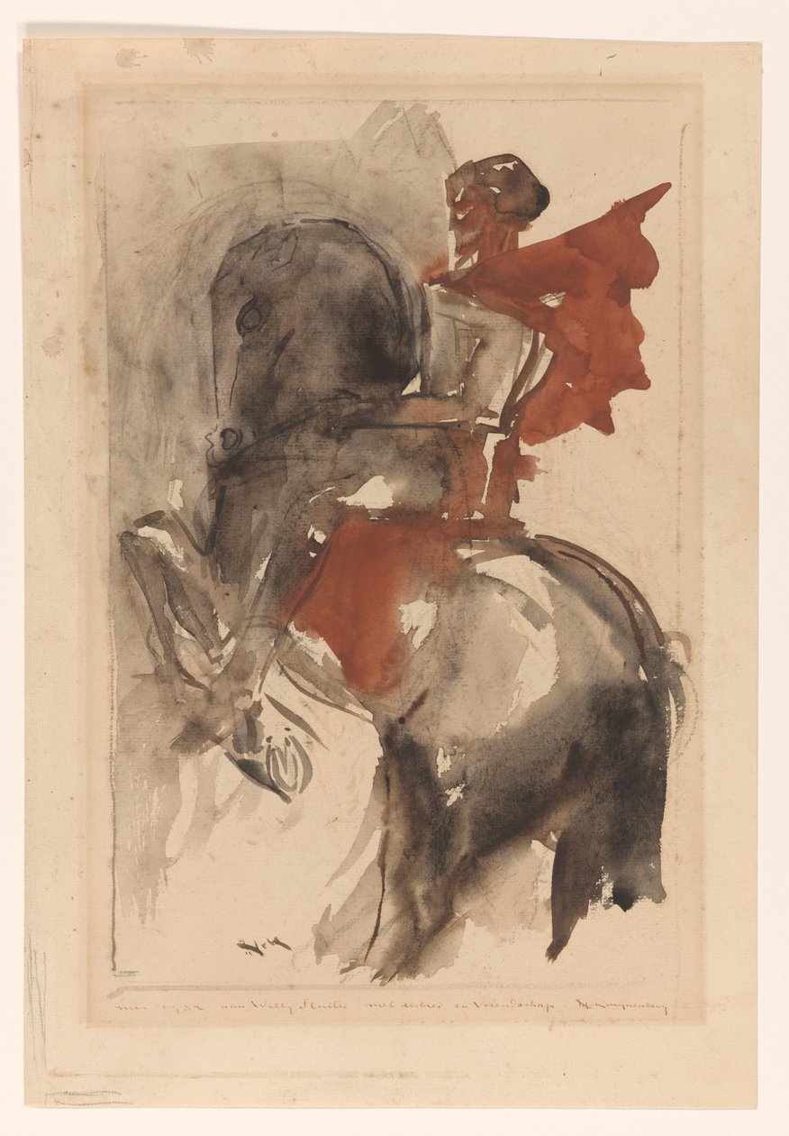 Cavaleiro a cavalo de Willem van Konijnenburg (signed by artist)