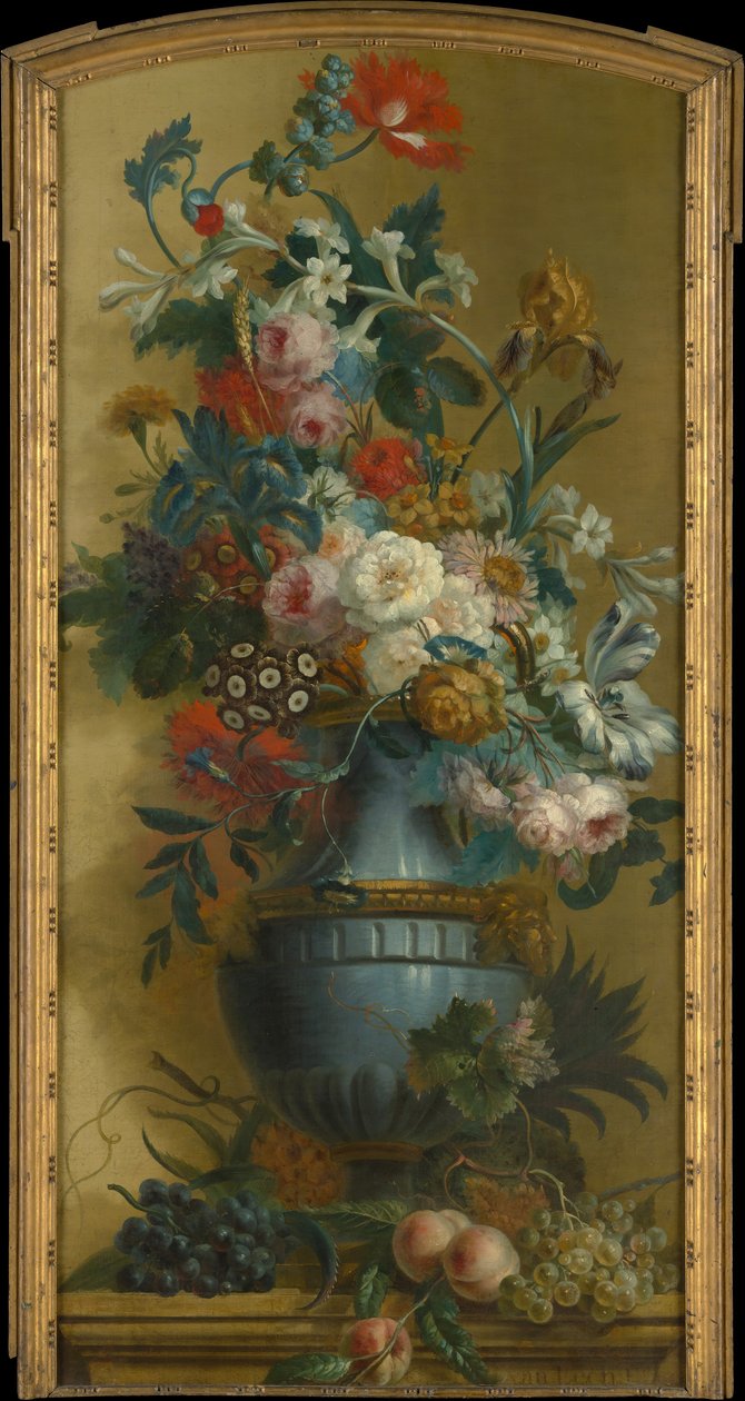Flores num vaso azul, século XVIII. de Willem van Leen