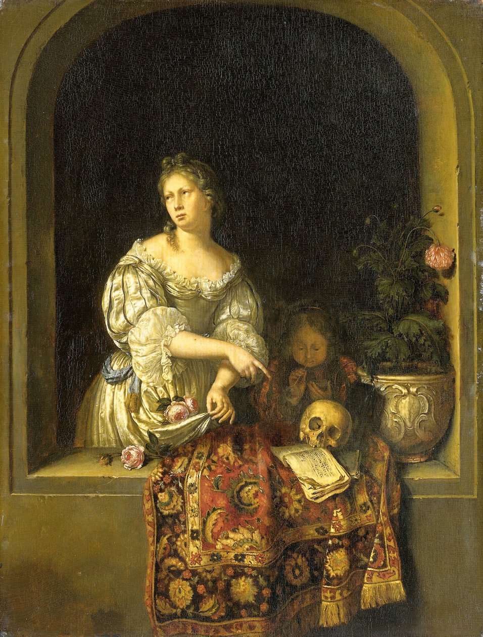Alegoria da transitoriedade de Willem van Mieris (attributed to)