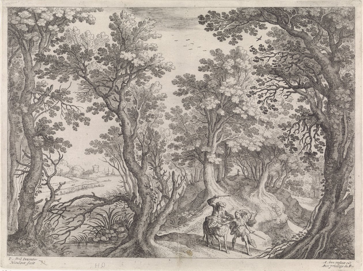 Bileam e o burro
Paisagens italianas (título da série) de Willem van Nieulandt (II)