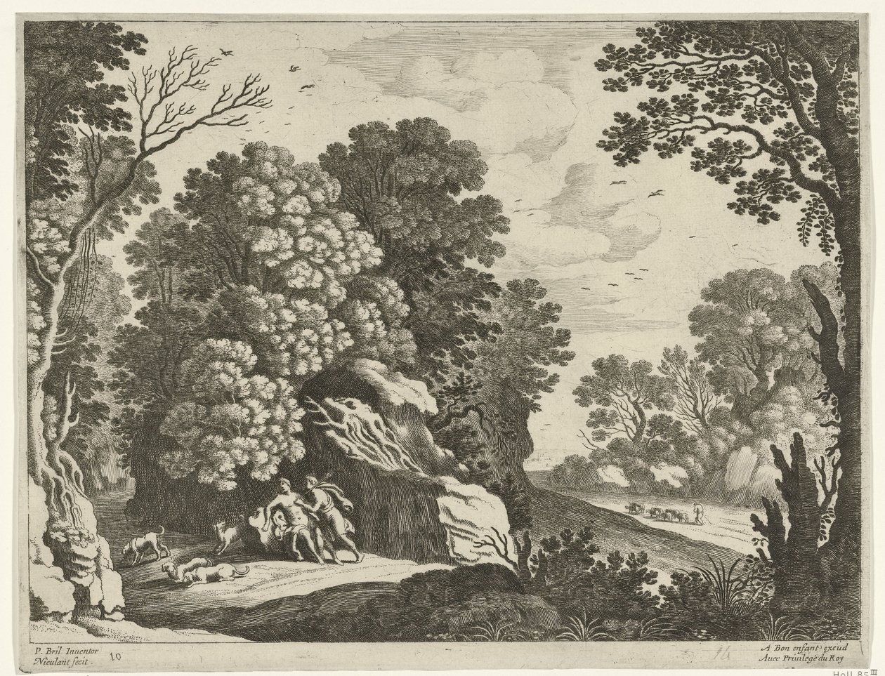 Cephalus e Procris
Paisagens italianas (título da série) de Willem van Nieulandt (II)