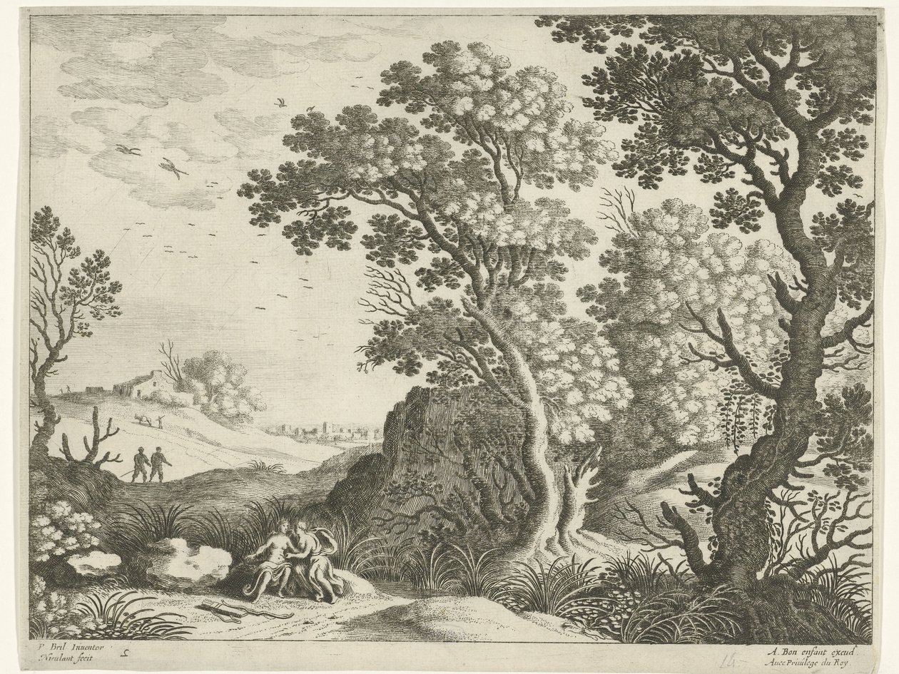Paisagem com Diana e uma ninfa
Paisagens italianas (título da série) de Willem van Nieulandt (II)