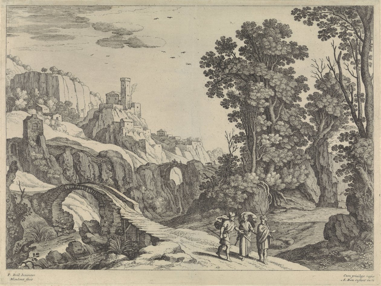Paisagem com os Viajantes de Emaús de Willem van Nieulandt (II)